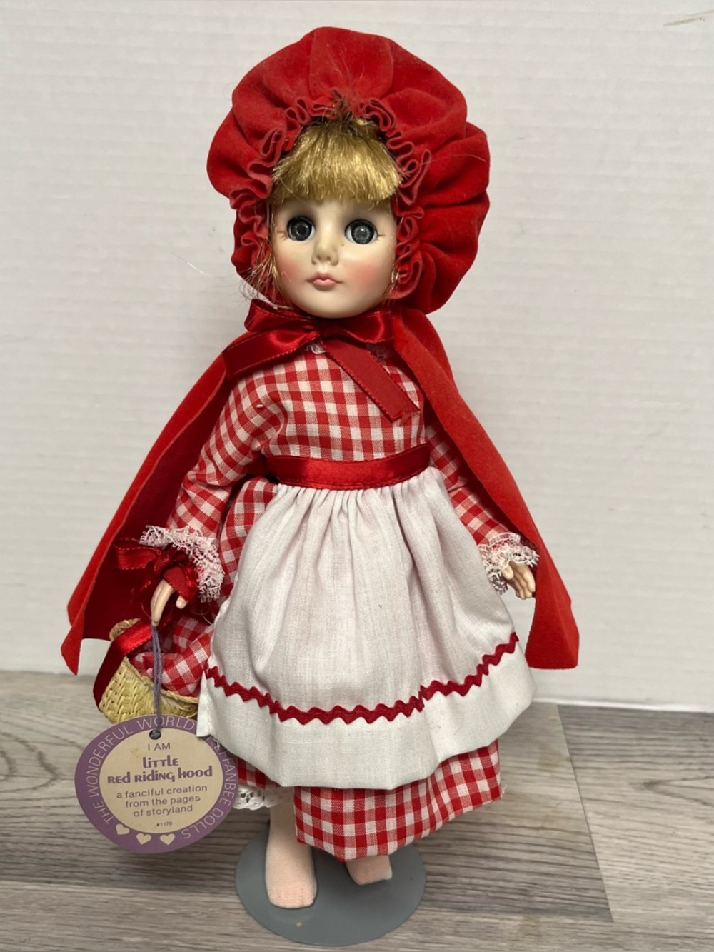 Little Red Riding Hood Doll Vintage Effanbee Make Storyland Cone Alive